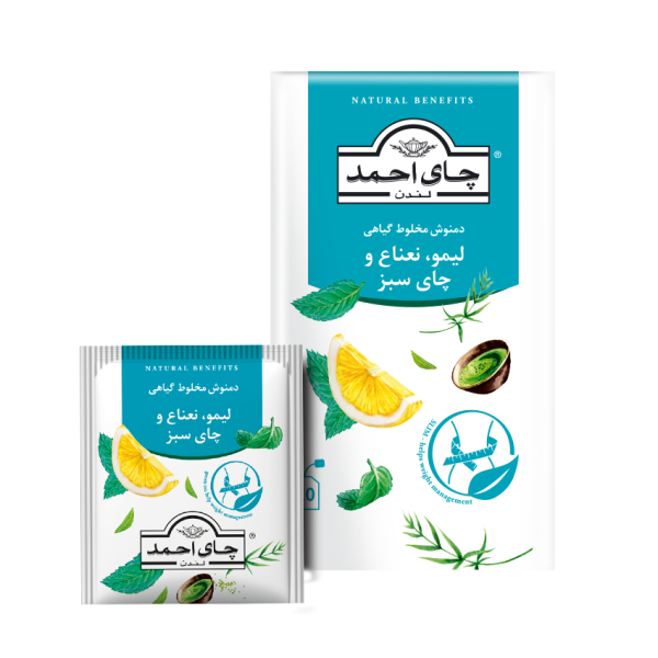 دمنوش گیاهی لیمو، نعناع و چای سبز | طراوت‌بخش و انرژی‌زا