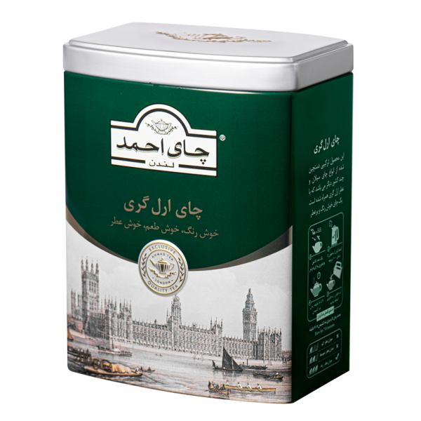 چای ارل گری قوطی فلزی احمد | ترکیب ممتاز چای سیلان